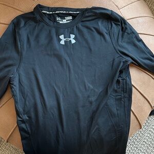 Under Armour Kid’s Black Long Cold Gear Fleece Tee